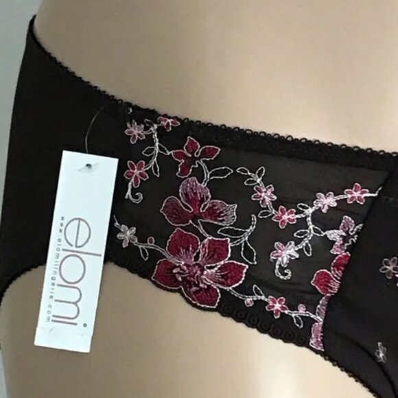 Elomi Tamarie Brief Panty – Mocha Embroidery Elegance – Size L - Picture 5 of 14